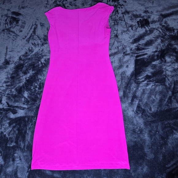 Lauren Ralph Lauren Elegant Pink Cowl Neck Dress Size 10 - Picture 7 of 9